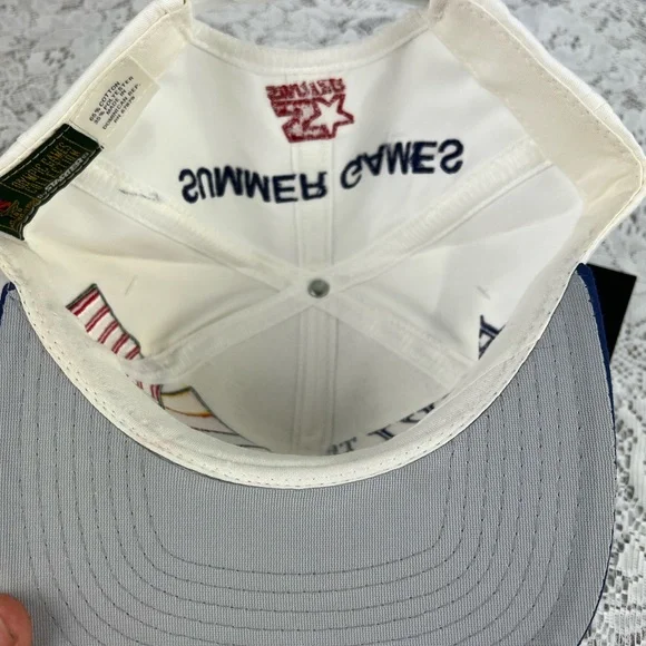 Vintage 1996 Olympics Atlanta STARTER World Flags Snapback Hat NWT Retro - Picture 4 of 8